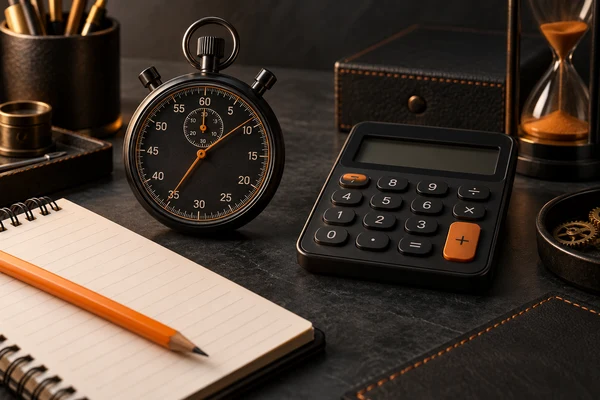 Illustration de Calculatrice heure